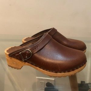 Brown Wooden Clogs